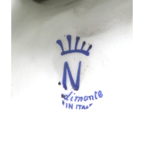 68 - Capodimonte figurine - warrior on rearing horse - 48cm x 47cm x 16cm