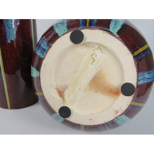 70 - Two drip glaze ceramic vases - tallest 52cm