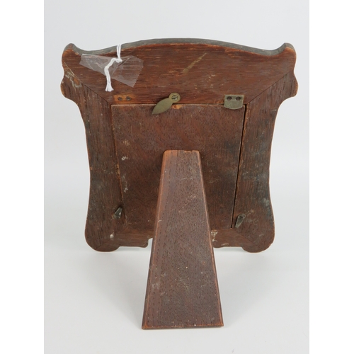 85 - Art Nouveau silver photo frame with floral detail - photo size 14cm x 10cm