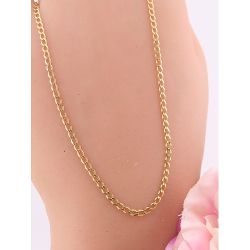 199 - A 9 carat gold curb link chain necklace, measuring approximately 18 inches in length. Gross weight a... 