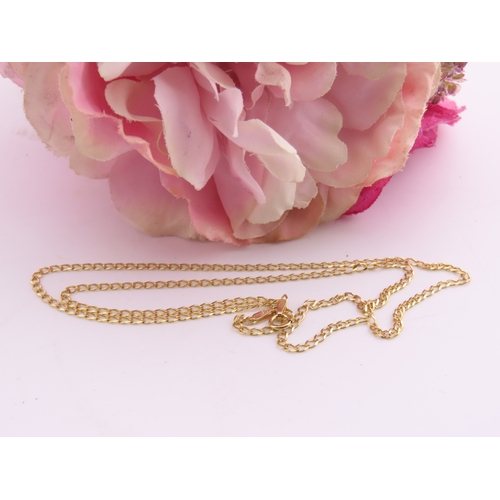 199 - A 9 carat gold curb link chain necklace, measuring approximately 18 inches in length. Gross weight a... 
