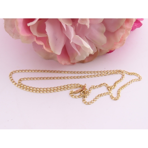 199 - A 9 carat gold curb link chain necklace, measuring approximately 18 inches in length. Gross weight a... 