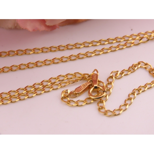 199 - A 9 carat gold curb link chain necklace, measuring approximately 18 inches in length. Gross weight a... 