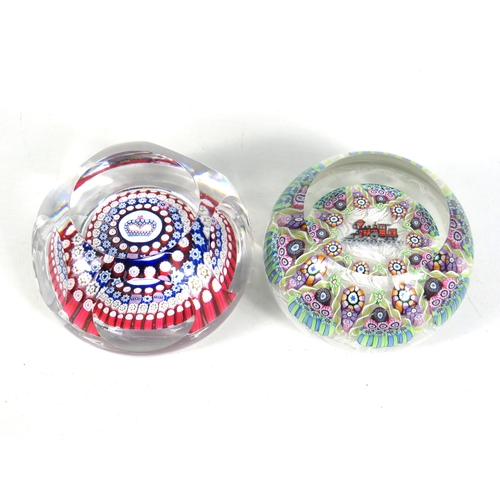 90 - Whitefriars and Perthshire Crieff millefiori glass paperweights