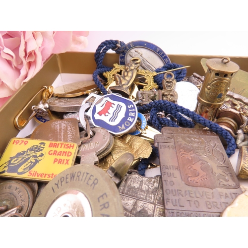 180 - Large selection of small collectables including medals charms and miniature miners lamp