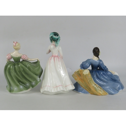 13 - Three Royal Doulton Figurines - Michele Elyse & Julia - Tallest 20cm