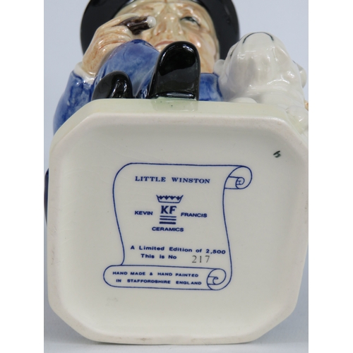 16 - Kevin Frances Ceramics Little Winston Churchill Toby Jug - Limited Edition 217/2500 - Height 17cm