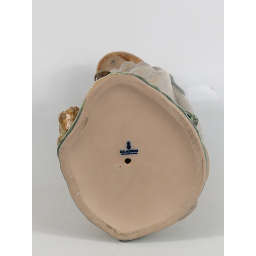 19 - Lladro Gres Rosita Figurine - Girl with Dog - Height 36cm