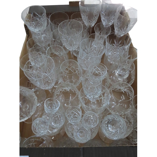 1031 - A large selection of cut crystal glassware, predominantly by Royal Brierley, including drinking glas... 