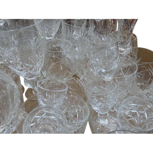 1031 - A large selection of cut crystal glassware, predominantly by Royal Brierley, including drinking glas... 