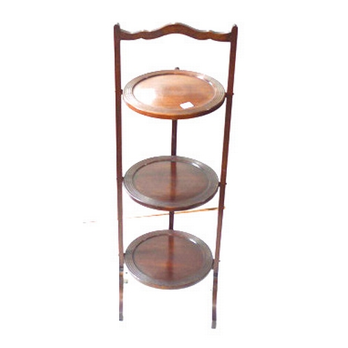 196 - A Mahogany Folding Cakestand