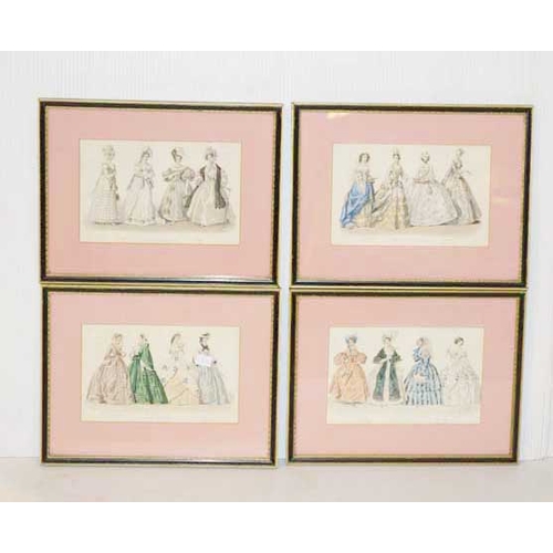 29 - A Lot of Four Nicely Framed Prints, 'History of Fashion'