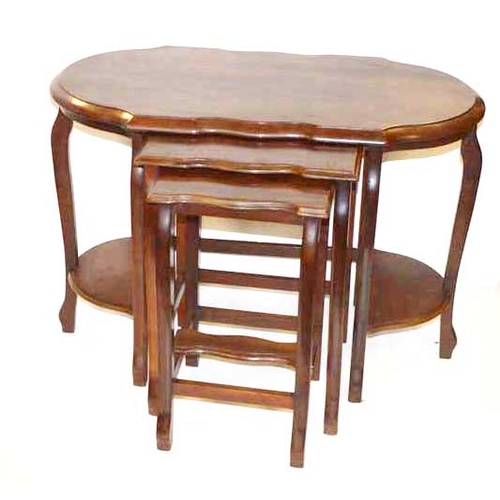 35 - A Mahogany Nest of Three Tables