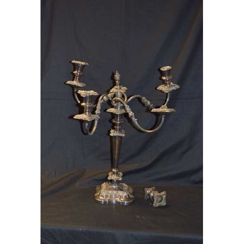 58 - A Very Old Five Branch Candleabra, a/f