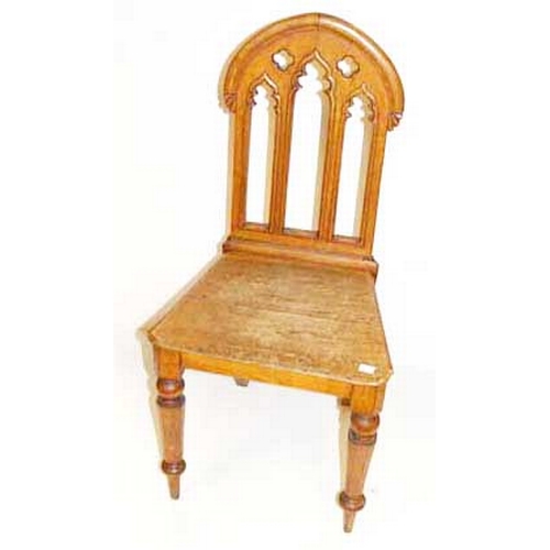 62 - An Oak Hall Chair