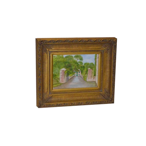 69 - A Heavy Gilt Framed Picture 'The Corn Store, Dog Leap' - Chris Doorish