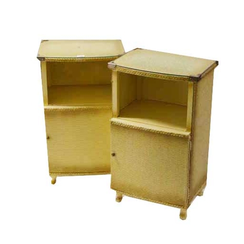 103 - A Pair of Lloyd Loom Style Bedside Cabinets