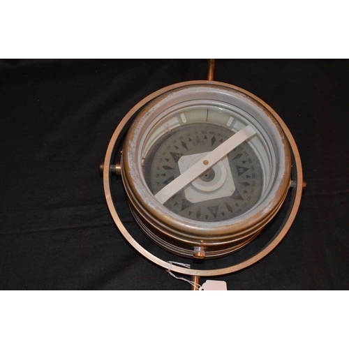 131 - A Substantial Brass Ships Navigation Compass, B Booke and Son Ltd, Hull