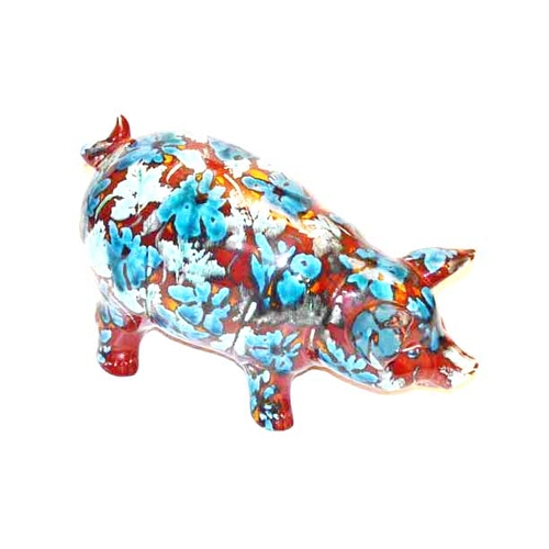 71 - A Nice Handcrafted Pottery Pig by Anita Harris