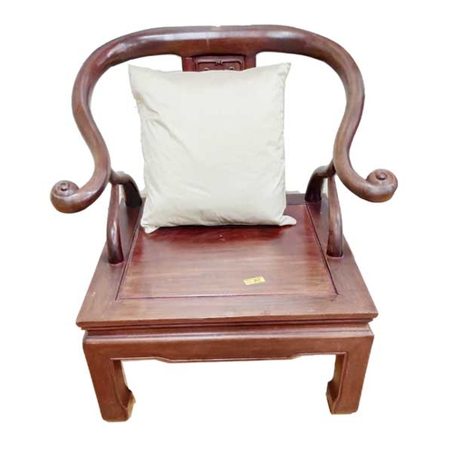 1 - An Oriental Rosewood Armchair