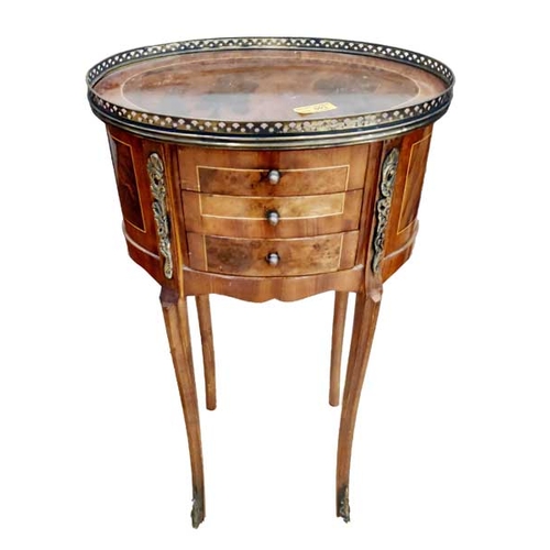 3 - A Pedestal Inlaid Drawer Unit