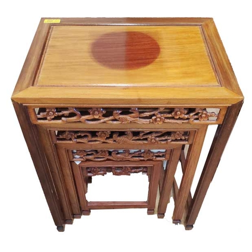 54 - A Nicely Carved Nest of Four Tables