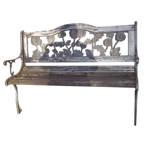 1 - A Cast Metal End Garden Bench