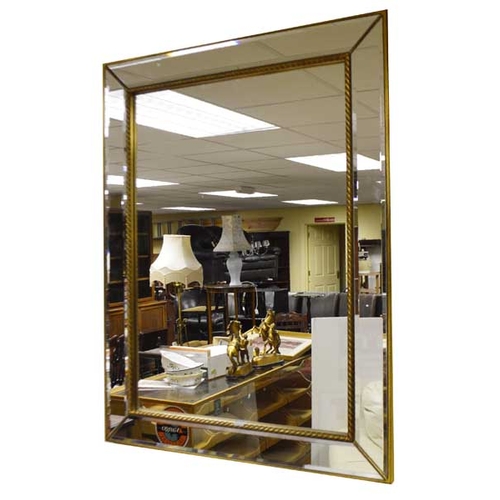 105 - A Very Nice Gilt Framed Bevelled Glass Wall Mirror