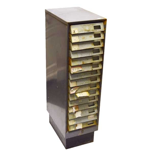 15 - A 15 Drawer Metal Cabinet