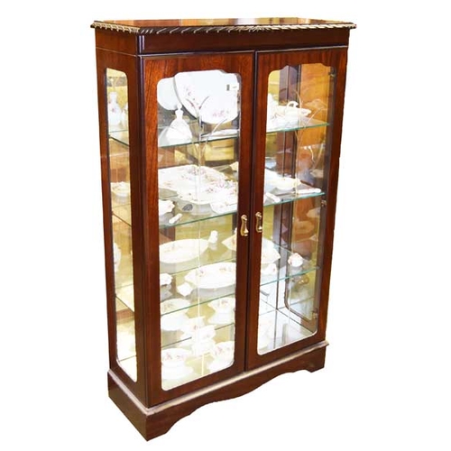 153 - A Glazed Mahogany Two Door Display Cabinet