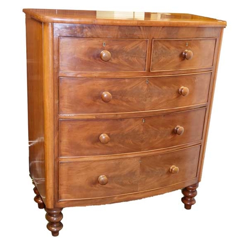 159 - A Nice Victorian Mahogany Chest of Five Drawers