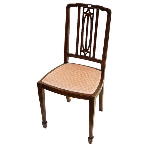 167 - An Inlaid Mahogany Single Chair