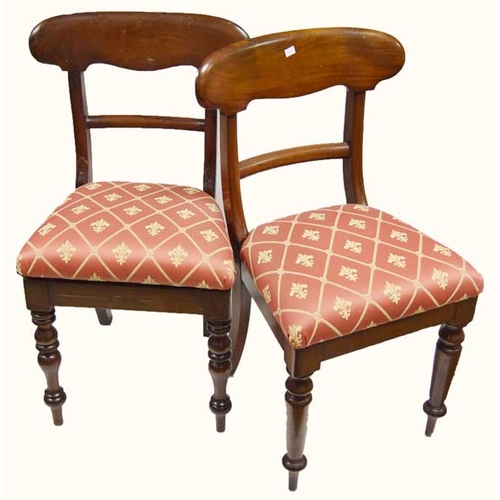 28 - A Pair of Bar Back Mahogany Framed Chairs