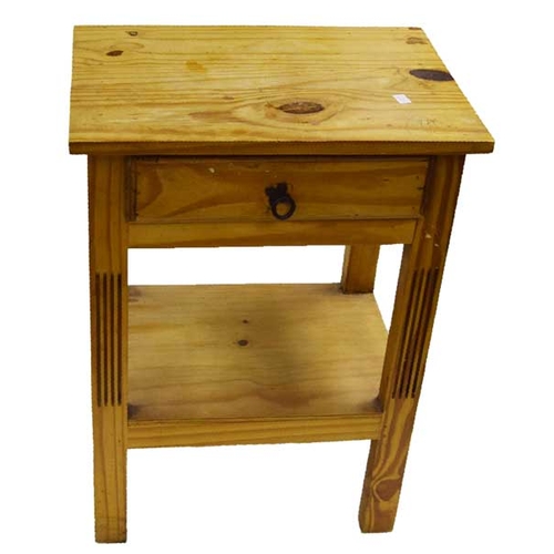 59 - A Small Pine Table with Drawer