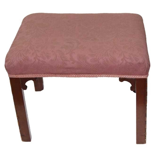 134 - A Chippendale Style Mahogany Stool