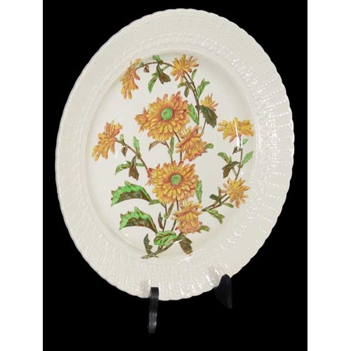 145 - A Large Cauldron China Hand Painted Plaque