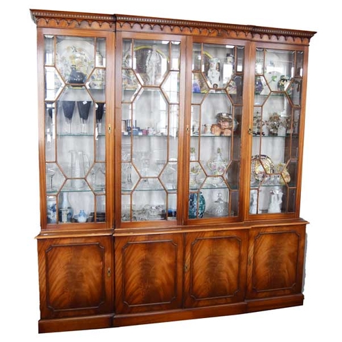 150 - A Bevan & Funnel Four Door Breakfront Bookcase
