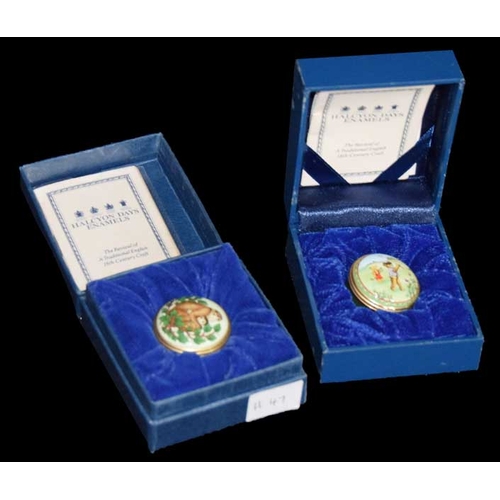 157 - Two Halcyon Days Enamelled Boxes