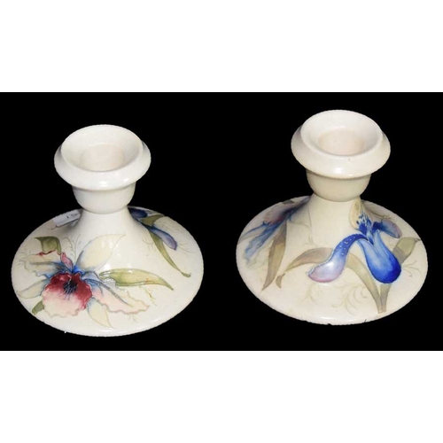 161 - A Pair of Moorcroft Candlesticks