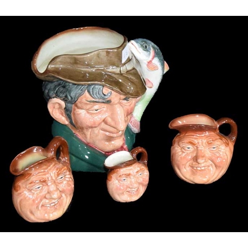 165 - Three Royal Doulton 'John Barleycorn Jugs' and A 'Poacher'