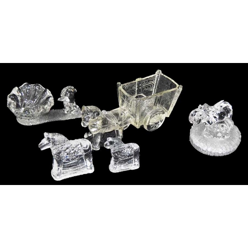 168 - Five Glass Animal Sculptures