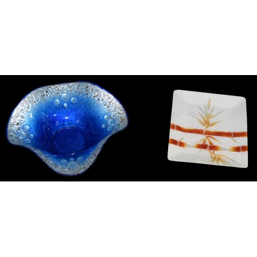 169 - Two Limoges Glass Enamalled Dishes