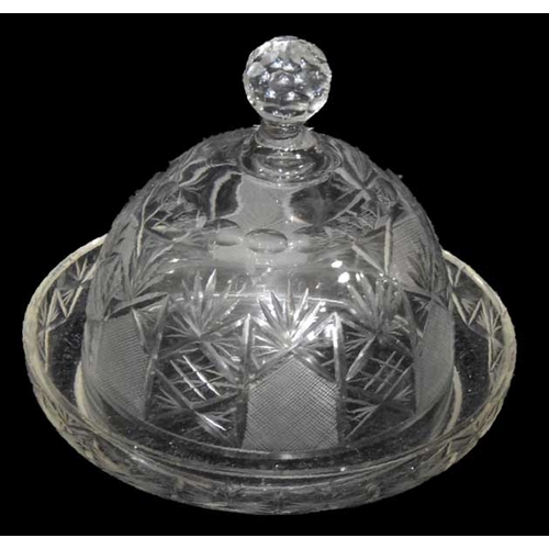 173 - A Large Cut Crystal Cheese Dish
