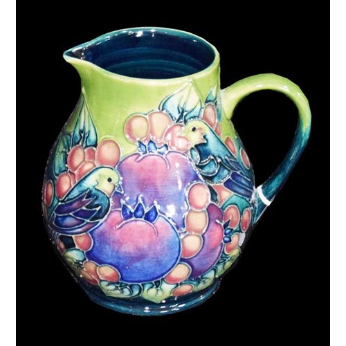 175 - A Moorcroft Jug, Finches Pattern