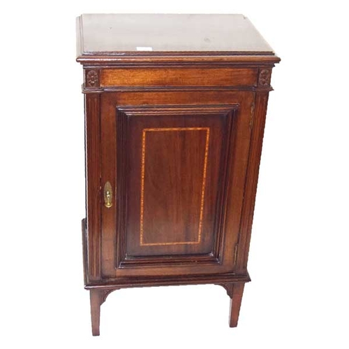 126 - A Small Inlaid Mahogany Single Door Cabinet