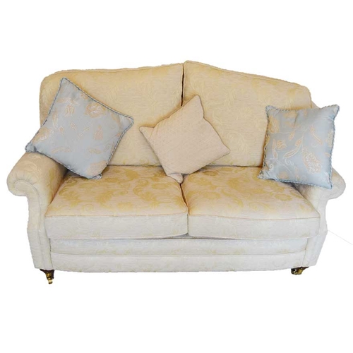 110 - A Very Good Upholstered Living Room Suite on Castors (with extra covers)