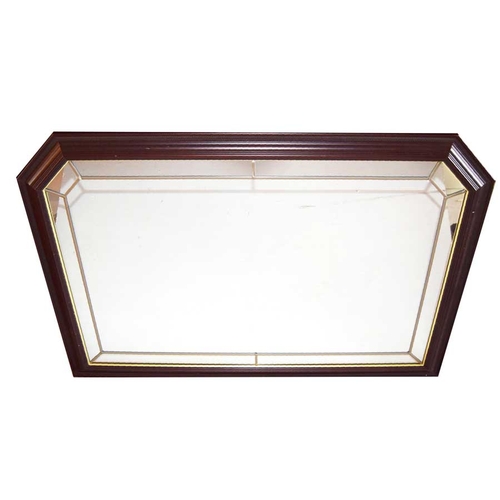 21 - A Leaded Glass Wall Mirror