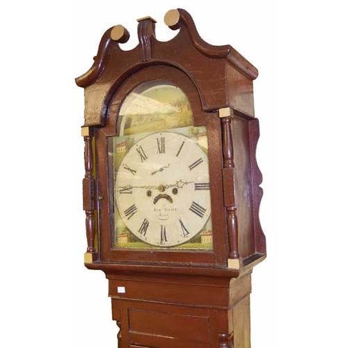 100 - A Mahogany Longcase Clock, Painated Dial, Edward Grant