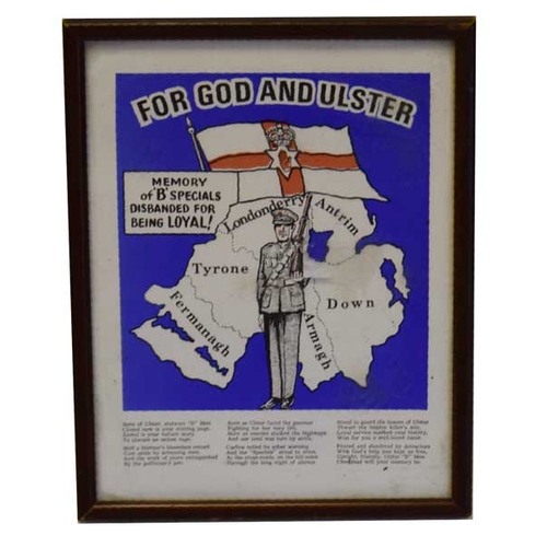 17 - A 'For God and Ulster' B Special Framed Handout