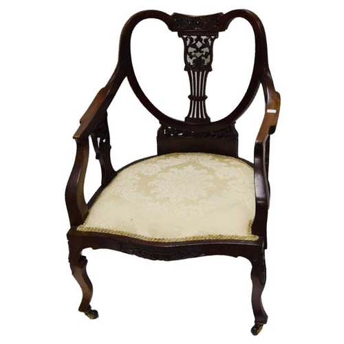 273 - A Nice Mahogany Framed Armchair